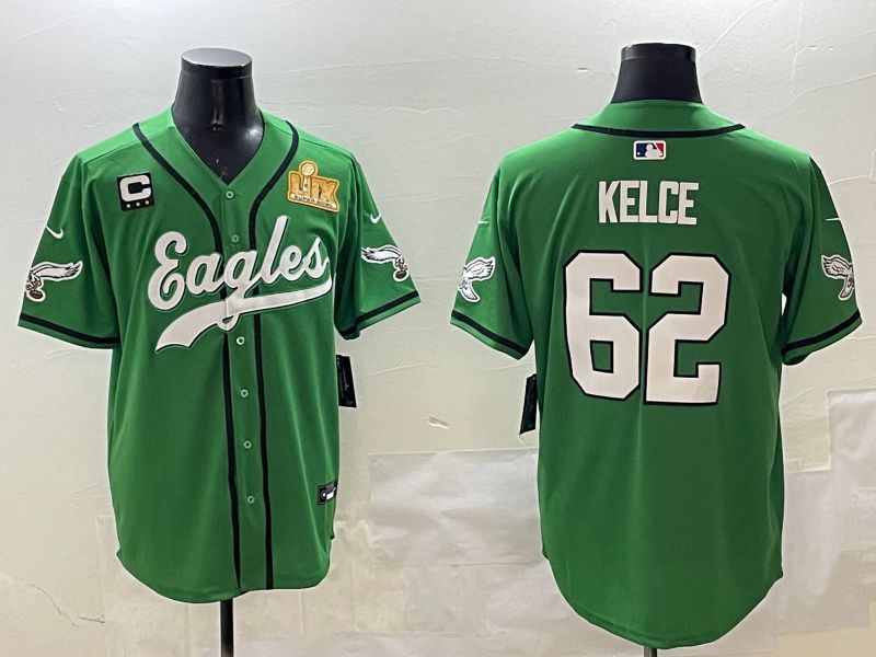 Men Philadelphia Eagles #62 Kelce Green three generations Jointly Name 2025 Nike Limited NFL Jersey style 2->philadelphia eagles->NFL Jersey
